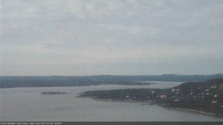 Lake Travis webcam, January 4, 2017 1:05 PM CT