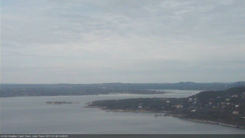 Lake Travis webcam, January 4, 2017 1:15 PM CT