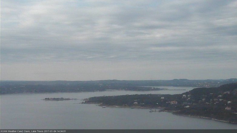 Lake Travis webcam, January 4, 2017 1:40 PM CT