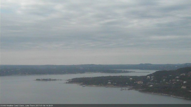 Lake Travis webcam, January 4, 2017 2:05 PM CT