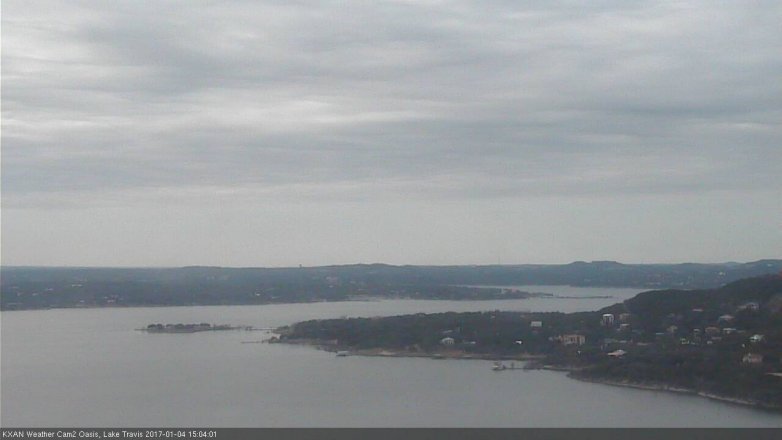 Lake Travis webcam, January 4, 2017 2:15 PM CT