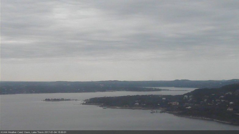 Lake Travis webcam, January 4, 2017 2:30 PM CT