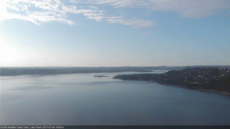 Lake Travis webcam, January 4, 2017 3:35 PM CT