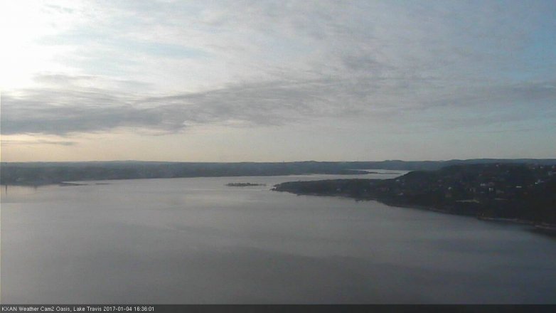 Lake Travis webcam, January 4, 2017 3:50 PM CT