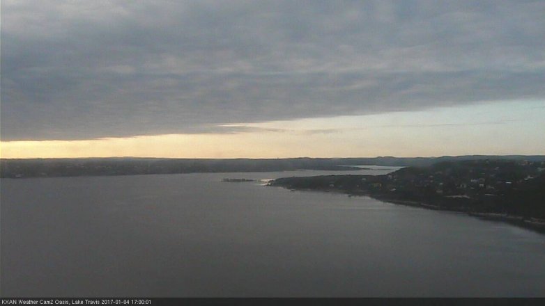 Lake Travis webcam, January 4, 2017 4:05 PM CT