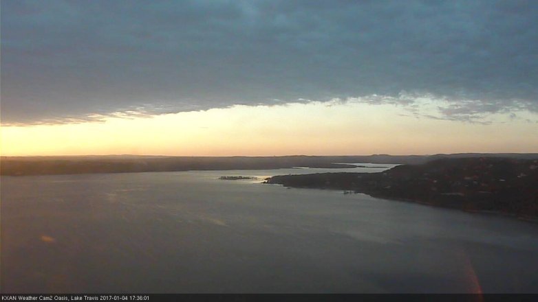 Lake Travis webcam, January 4, 2017 4:55 PM CT