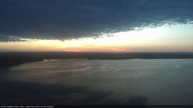 Lake Travis webcam, January 4, 2017 5:05 PM CT