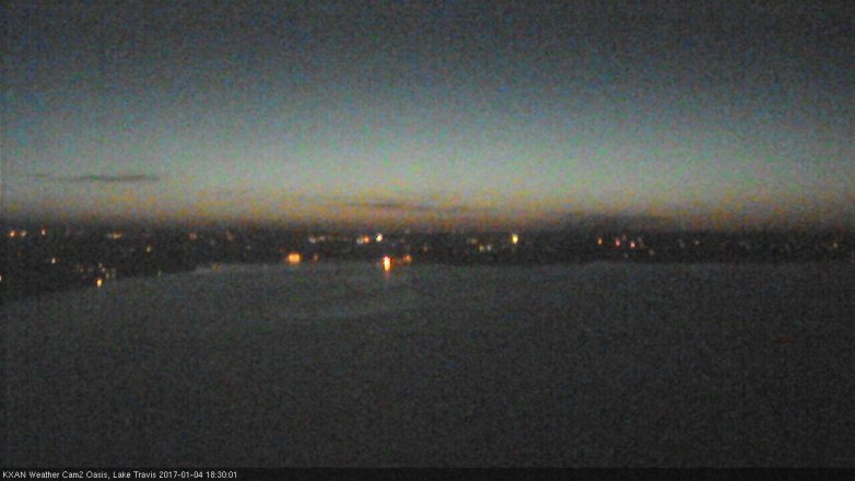 Lake Travis webcam, January 4, 2017 5:45 PM CT