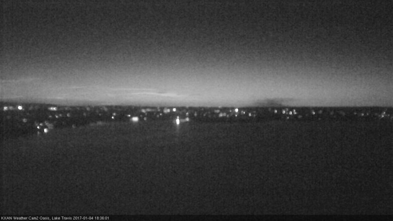 Lake Travis webcam, January 4, 2017 5:50 PM CT