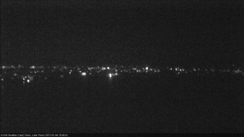 Lake Travis webcam, January 4, 2017 6:20 PM CT