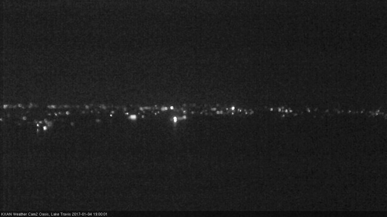 Lake Travis webcam, January 4, 2017 6:30 PM CT