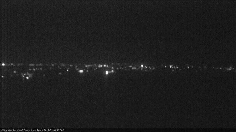 Lake Travis webcam, January 4, 2017 7:00 PM CT