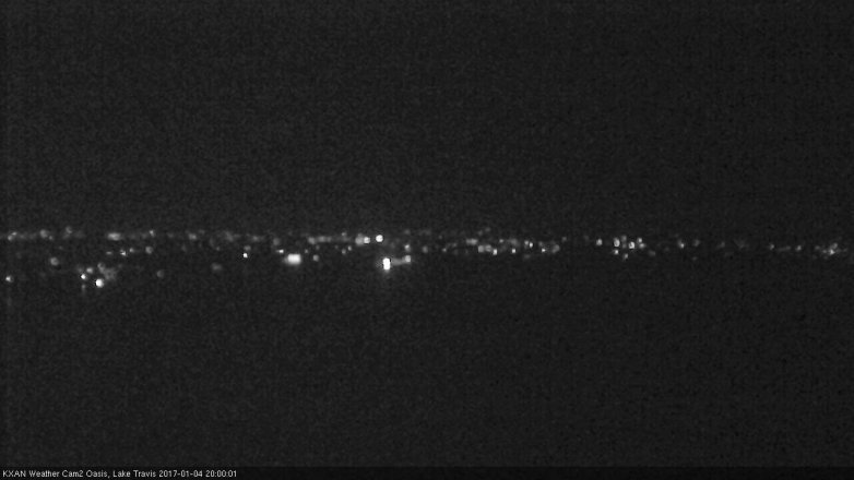 Lake Travis webcam, January 4, 2017 7:10 PM CT