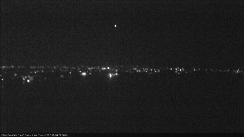 Lake Travis webcam, January 4, 2017 7:50 PM CT