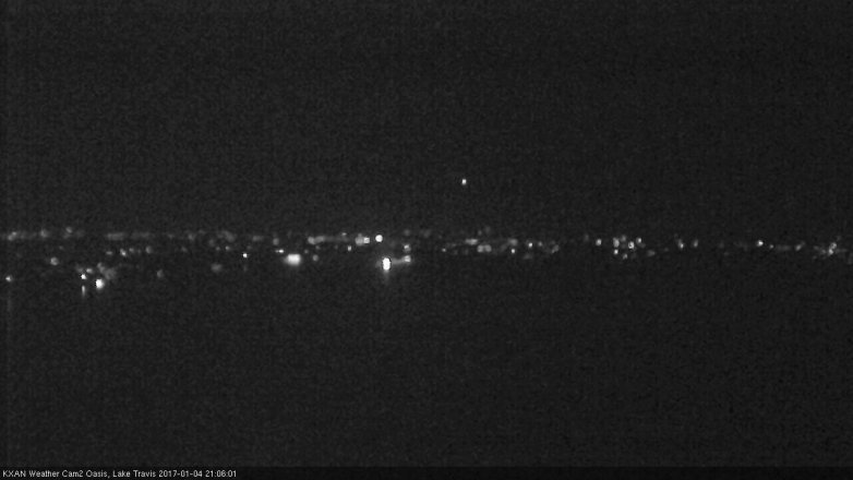 Lake Travis webcam, January 4, 2017 8:30 PM CT