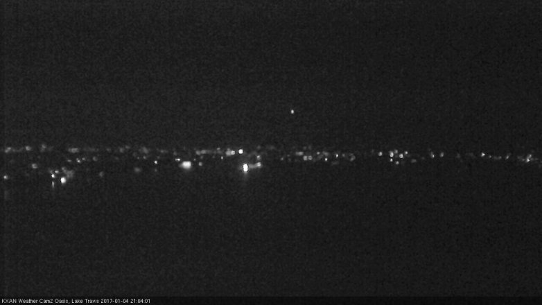 Lake Travis webcam, January 4, 2017 8:35 PM CT