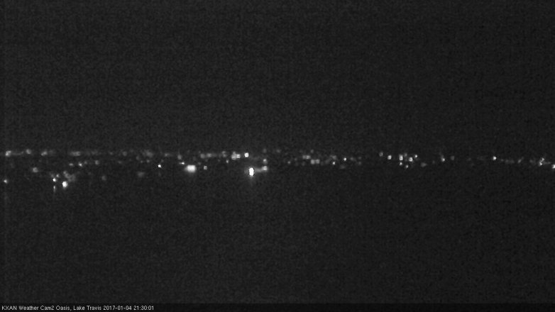 Lake Travis webcam, January 4, 2017 8:45 PM CT