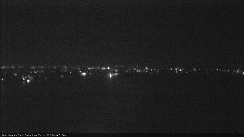 Lake Travis webcam, January 4, 2017 8:50 PM CT