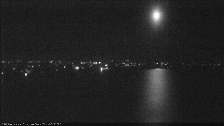 Lake Travis webcam, January 4, 2017 10:25 PM CT