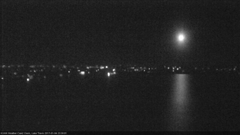 Lake Travis webcam, January 4, 2017 10:40 PM CT