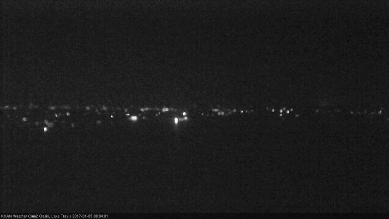 Lake Travis webcam, January 4, 2017 11:10 PM CT
