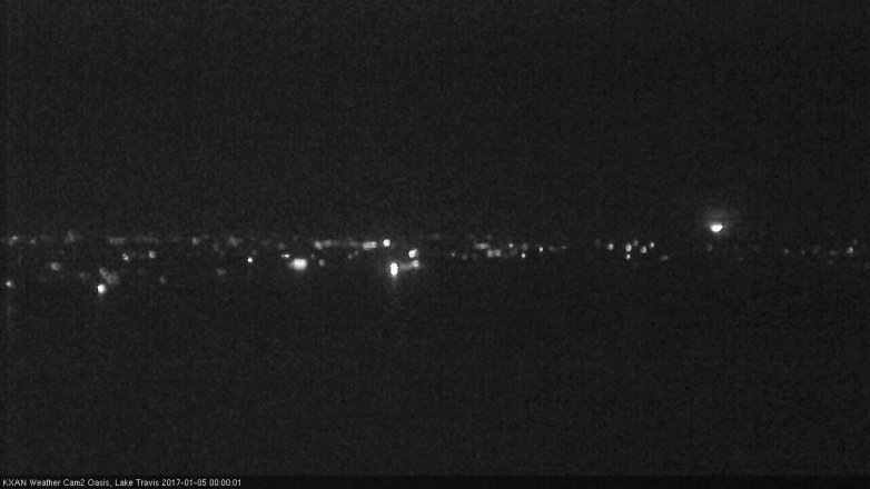 Lake Travis webcam, January 4, 2017 11:15 PM CT