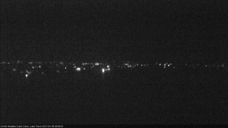 Lake Travis webcam, January 4, 2017 11:35 PM CT