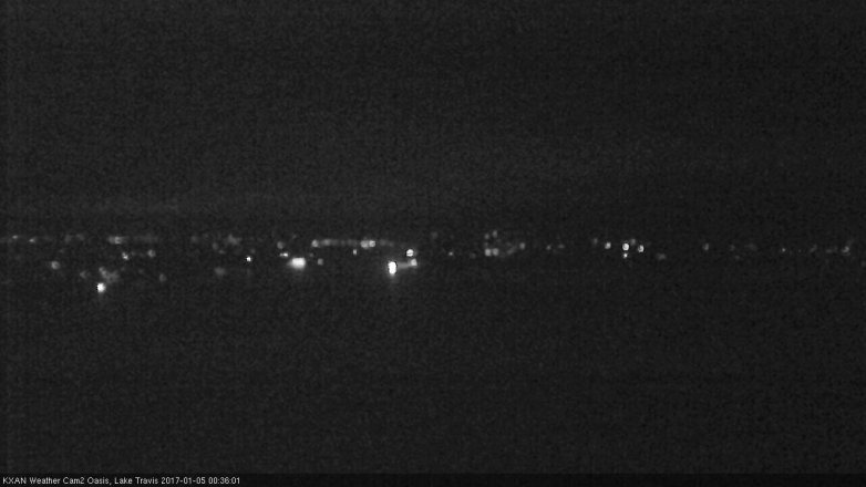 Lake Travis webcam, January 4, 2017 11:55 PM CT