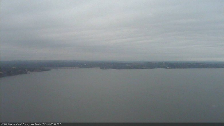 Lake Travis webcam, January 5, 2017 9:10 AM CT