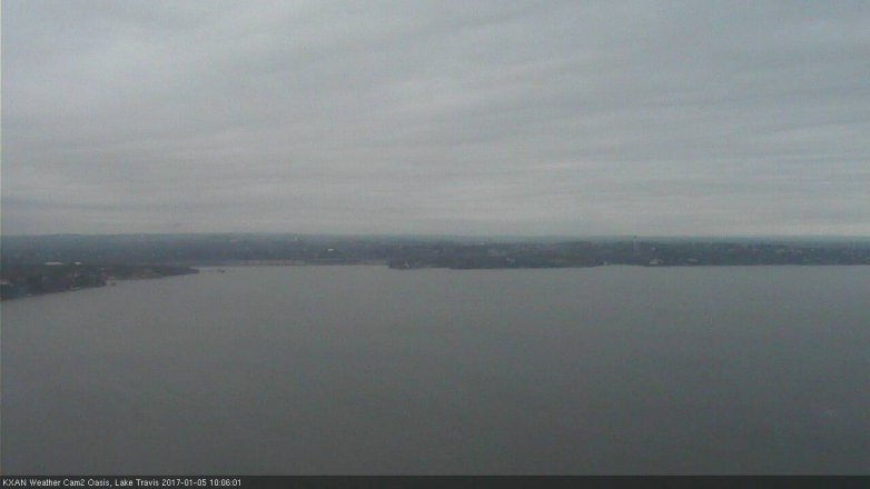 Lake Travis webcam, January 5, 2017 9:35 AM CT