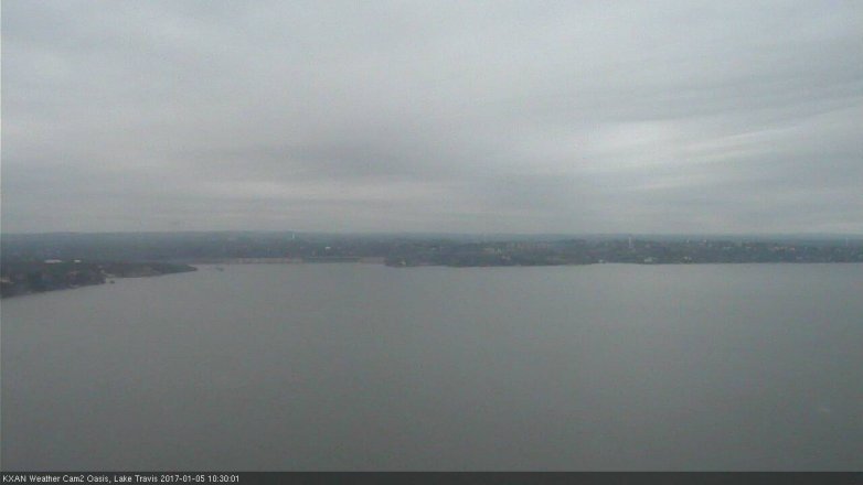 Lake Travis webcam, January 5, 2017 9:40 AM CT