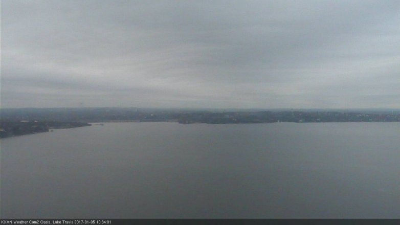 Lake Travis webcam, January 5, 2017 9:50 AM CT