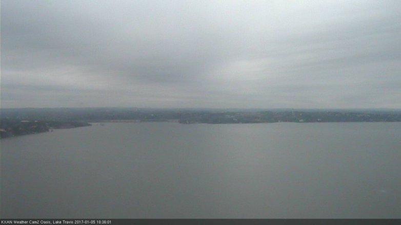 Lake Travis webcam, January 5, 2017 10:00 AM CT