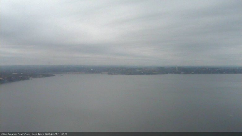 Lake Travis webcam, January 5, 2017 10:15 AM CT