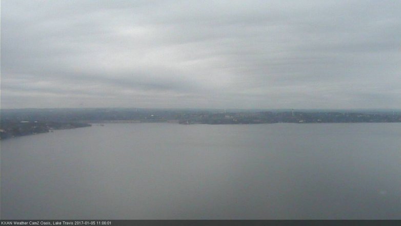 Lake Travis webcam, January 5, 2017 10:30 AM CT