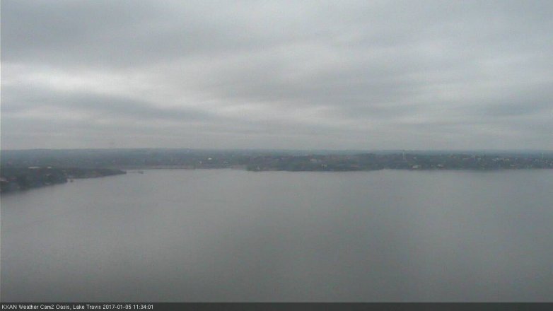 Lake Travis webcam, January 5, 2017 11:00 AM CT
