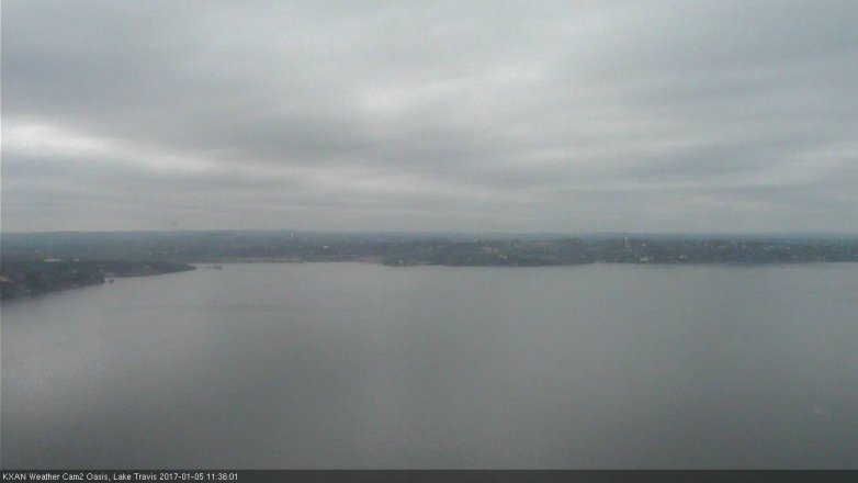Lake Travis webcam, January 5, 2017 11:05 AM CT