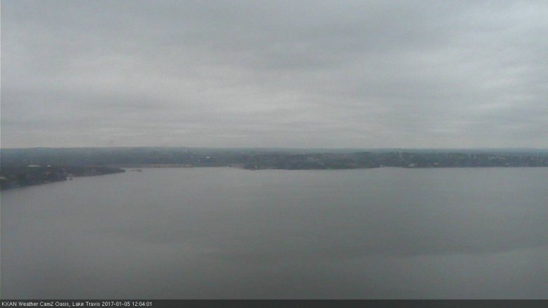 Lake Travis webcam, January 5, 2017 11:30 AM CT