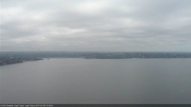 Lake Travis webcam, January 5, 2017 12:05 PM CT