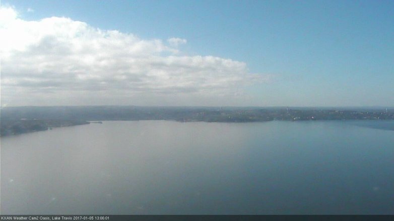 Lake Travis webcam, January 5, 2017 12:10 PM CT