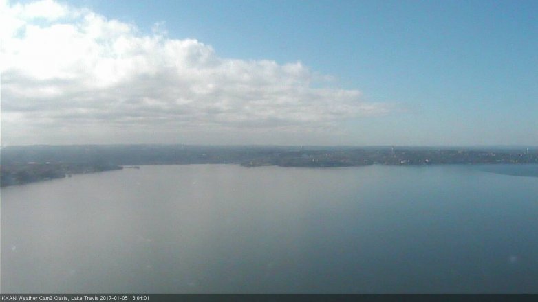 Lake Travis webcam, January 5, 2017 12:20 PM CT