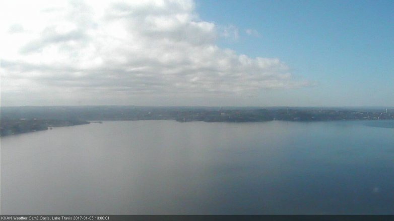 Lake Travis webcam, January 5, 2017 12:30 PM CT