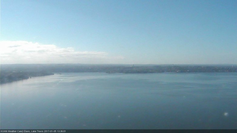 Lake Travis webcam, January 5, 2017 12:45 PM CT