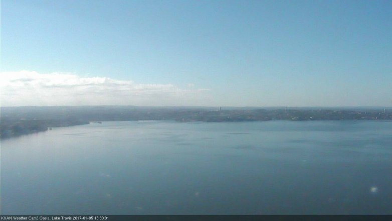 Lake Travis webcam, January 5, 2017 1:00 PM CT