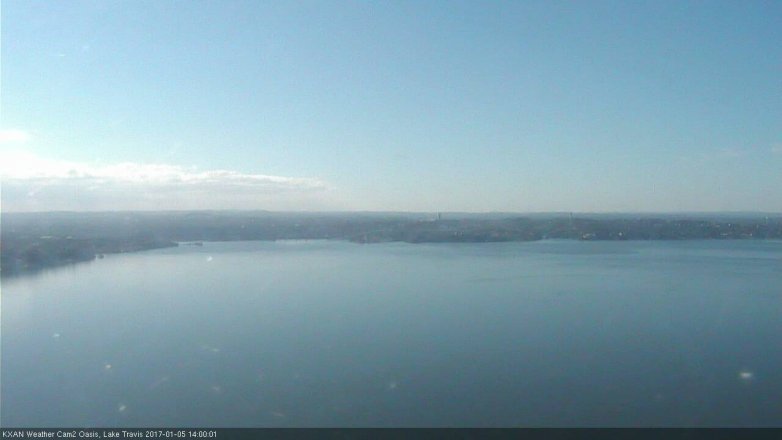 Lake Travis webcam, January 5, 2017 1:05 PM CT