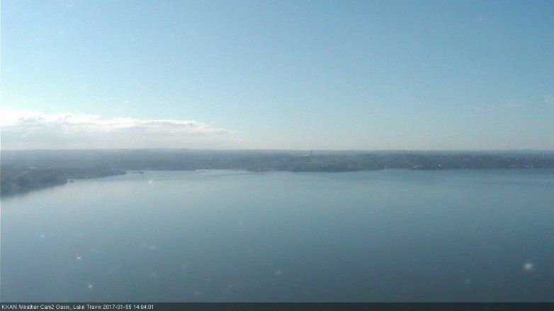 Lake Travis webcam, January 5, 2017 1:10 PM CT