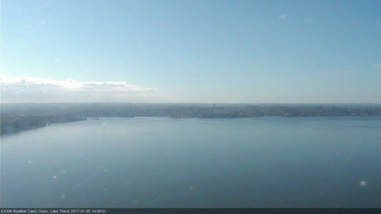 Lake Travis webcam, January 5, 2017 1:25 PM CT