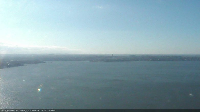 Lake Travis webcam, January 5, 2017 1:55 PM CT