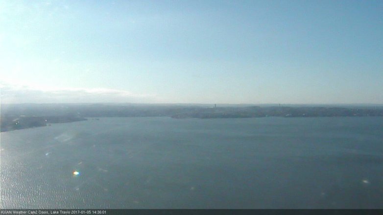 Lake Travis webcam, January 5, 2017 2:00 PM CT