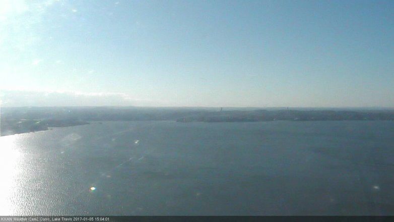Lake Travis webcam, January 5, 2017 2:15 PM CT